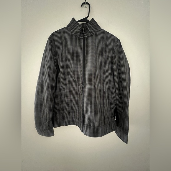 $298 NWT Michael Kors Men's 2 in 1 Jacket Removable Vest Meduim Black Gray Check
